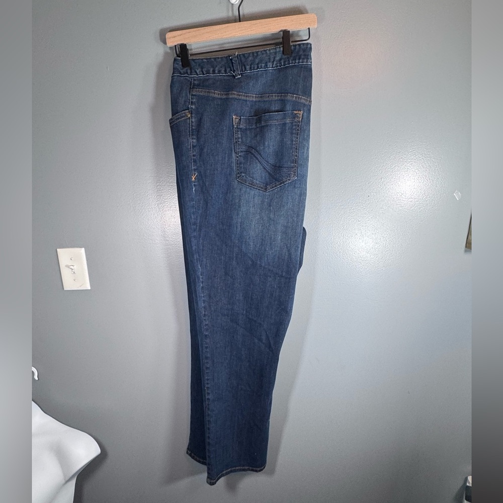 Lane Bryant Genius Fit Straight Jeans 26W Average Dark Wash Stretch Plus Size - Picture 5 of 13